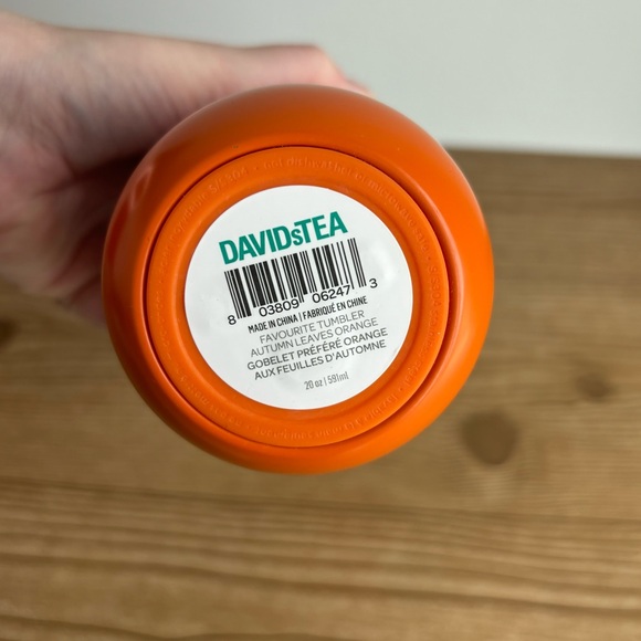 David’s Tea Rare Autumn Leave Orange Stainless Steel Favourite Tumbler - Picture 10 of 12